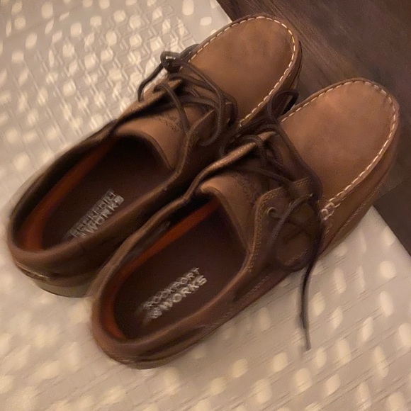 New (no box), never worn RockPort Works RK6736 Steel Toe Boat Shoes - Picture 4 of 5